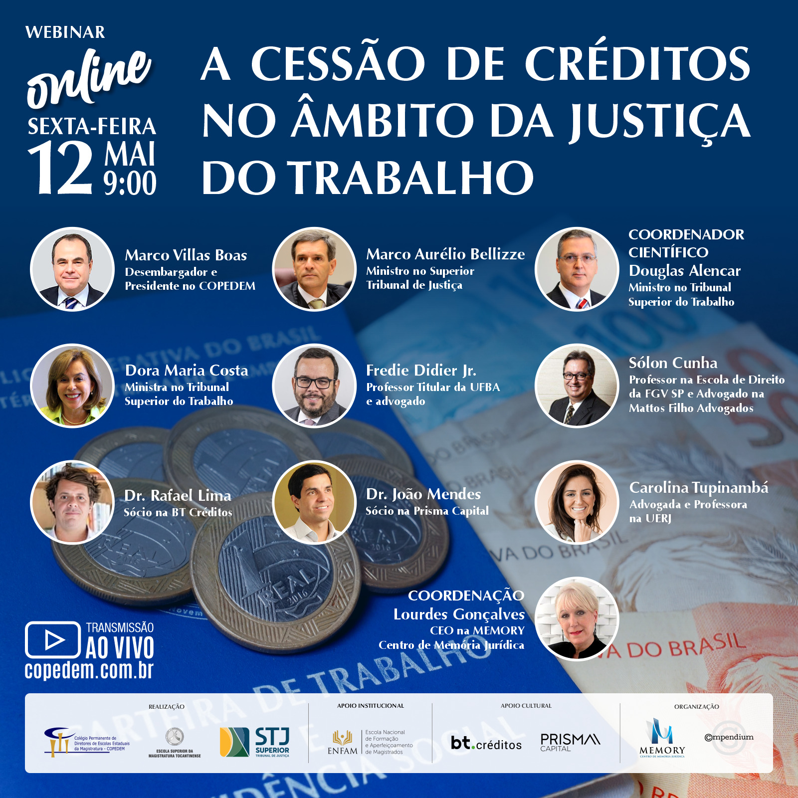 Webinar "A CESSÃO DE CRÉDITOS NO ÂMBITO DA JUSTIÇA DO TRABALHO"
